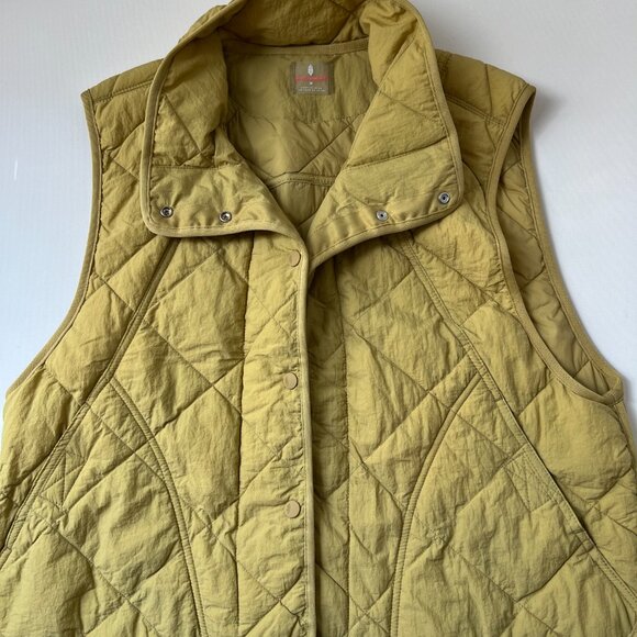 New women's FREE PEOPLE Quinn Quilted Puffer Vest marigold size M $128 - Picture 5 of 5